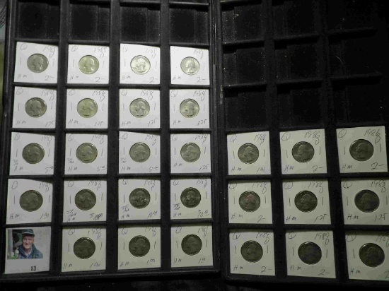 28-piece Set of 1981-1989 D Washington Quarters. Includes several of the scare 1983 P & D from origi