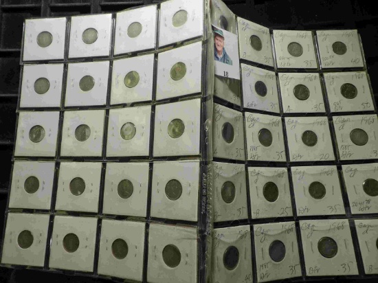(40) 1968 Canada Dimes all stored in two plastic pages.