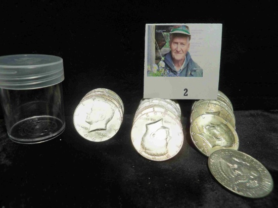 (25) 1965-1969 era 40% Silver Kennedy Half Dollars.