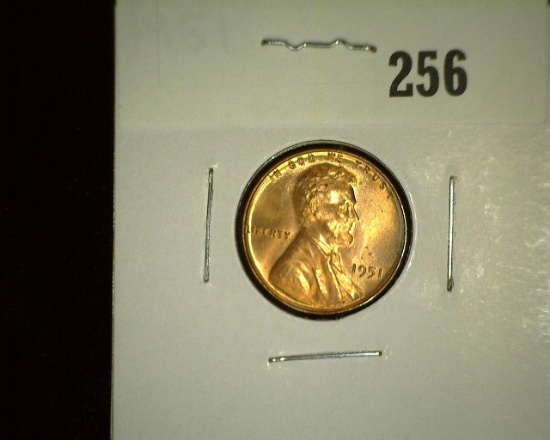 1951 P Lincoln Cent, Red Uncirculated.