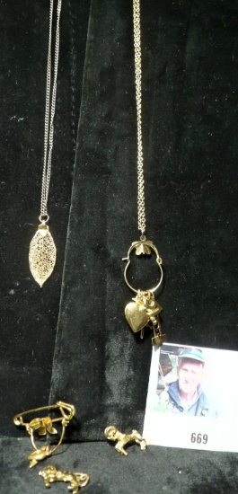 Group of not tested Charms and necklaces. Like new condition.