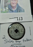 (2) Colorado Retail State Sales Tax Token - Aluminum