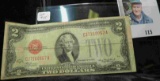 1928 D - $2 US Small size note, well used, Fr 1505