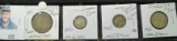 Group of 4 silver foreign coins - .4648 oz silver in this group - German,Canada, G.B. & Swiss
