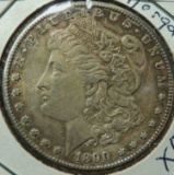 1890 S Morgan Dollar XF - toned