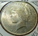 1923 Peace Dollar - MS 60+