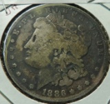 1886 O Morgan Dollar - rarer date - rough looking - G