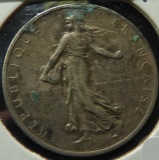 1916 France  - 2 Francs - contains .2685 oz silver