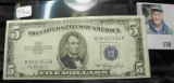 Series 1953 - $5 Silver Certificate, nice condition.