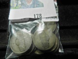 11 Silver War Nickels - avg circ