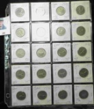 (20) Canada Caribou Quarters, carded, and in a plastic page. Dates 1971-1973. All high grade. Priced