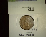 1866 Â  Â  Indian Head Cent Â   - Scarce Date, VF+.