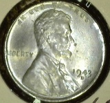 1943-D Lincoln Cent, Gem BU.