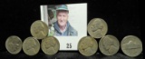 (8) 1939 S Semi-keydate Jefferson Nickels. Circulated.
