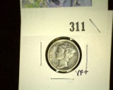 1918Â P Mercury Dime, VF.
