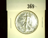 1944 P Walking Liberty Half Dollar, Polished EF.