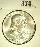 1963-DÂ  Franklin  Half Dollar, BU.