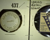 Depue Illinois Token & Idaho Retail Stamp Token
