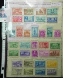 (33) U.S. Stamps dating 1948-1952. Some not cancelled. Hinged on an album page.