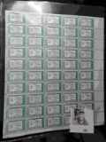 (6) Mint Sheets of fifty 4c U.S. Stamps. Total face value $12.00.