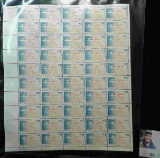(6) Mint Sheets of fifty 4c U.S. Stamps. Total face value $12.00.