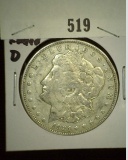 1921 D Morgan Silver Dollar. Faded 