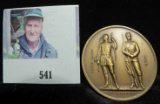 48mm large bronze high relief medal 