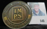 Large Uniface Brass Medal TRANSMISSISSIPPI PHILATELIC SOCIETY, INCORPORATED/Organized October 14, 19