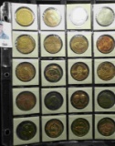Plastic page containing twenty various Medals. Most are high grade.