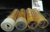 1959 P, D, 60 P, & D Solid date Rolls of BU Lincoln Cents. Stored in plastic tubes.