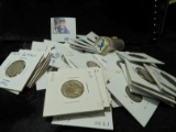 (79) Buffalo Nickels, many of which are carded and graded.