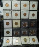 Mostly high grade Lincoln Cents datin 1961 D to 73 S in a 20-pocket plastic page