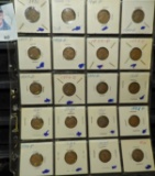 20-pocket plastic page of Lincoln Cents dating 1911-1958D.