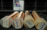 2011 P & D & 20012 P & D Gem BU Solid date rolls of Lincoln Cents stored in hard plastic tubes.