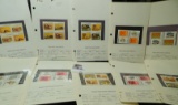 Collection of (10) Blocks of Four Mint Canada stamps in dealer stock pages. Scott #562, 563, 564, 56