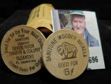 Dollar-size Coin wrapper with (20) 