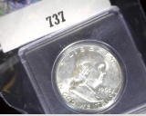 1963 P Franklin Half Dollar, BU. In Snaptight case.