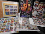 (5) Sheets of Mint Stamps & a poster, includes: Walt Disney's Peter and the Wolf Part 2 Maldives; St