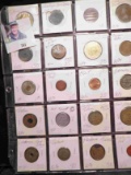 20-Pocket Plastic Page full of Medals and Tokens. All ready for the Coin show.