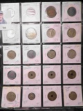 20-Pocket Plastic Page full of Foreign Coins. All ready to attend the coin show.
