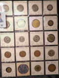 20-Pocket Plastic Page full of Medals, Tokens, and etc. All ready for the Coin show.