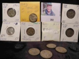 (10) carded Silver World War II Jefferson Nickels.
