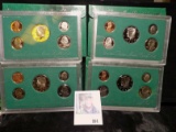 1994 S, 95 S, 96 S, & 97 S Deep Cameo Proof Sets in original boxes of issue.