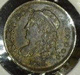 1835 Capped Bust Half Dime, EF. Original toning.