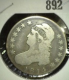 1814 Capped Bust Half Dollar, VG-F.
