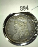 1830 Capped Bust Half Dollar, Extra Fine.