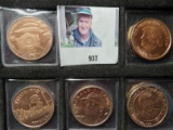 (5) different Donald Trump One Ounce Copper Medallions, all Brilliant Uncirculated.