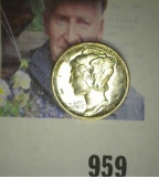 1934 D Mercury Dime, Gem BU.