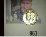 1935 D Mercury Dime, Gem BU.