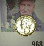 1937 S Mercury Dime, Brilliant Uncirculated.
